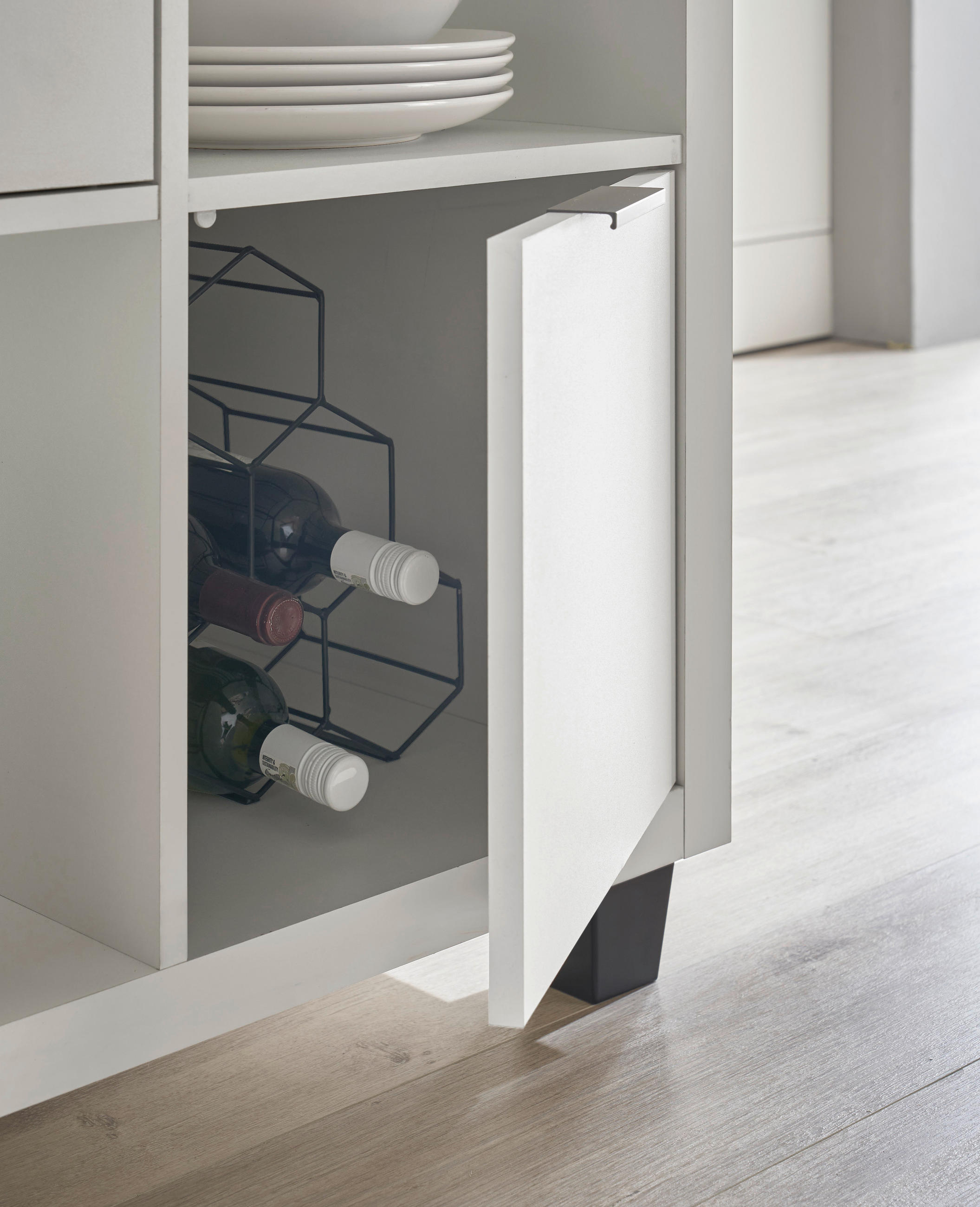 Thumbnail - Mid.you Kücheninsel Dublin, Hellgrau, Eiche Artisan, Kunststoff, einzeln stellbar, 119x91x82 cm, Küchen, Küchenmöbel, Kü...