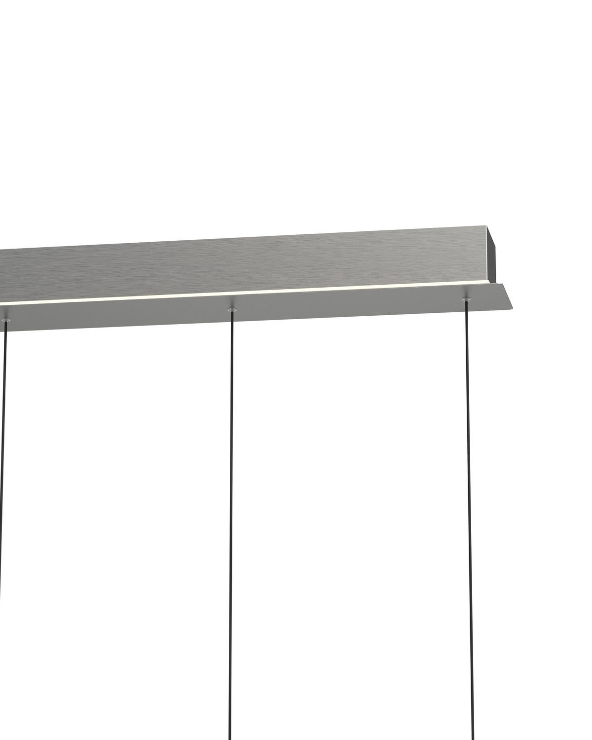 LED-HÄNGELEUCHTE 102/10.5/180 cm  - Nickelfarben, Design, Metall (102/10.5/180cm)