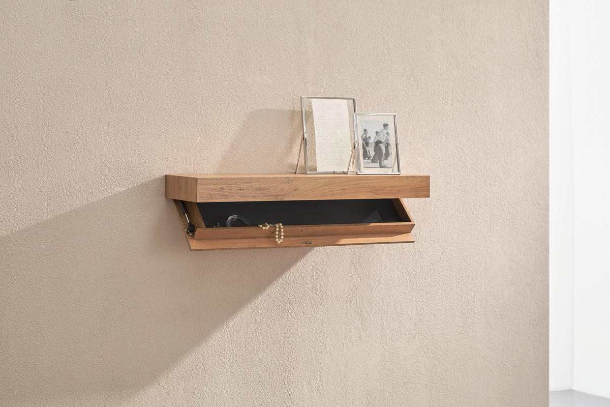 WANDREGAL  - Eichefarben, Basics, Holzwerkstoff (80/7/24cm) - Xora