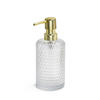 SEIFENSPENDER  - Transparent/Goldfarben, Basics, Glas/Kunststoff (7,3/17,9/7,3cm) - Sadena