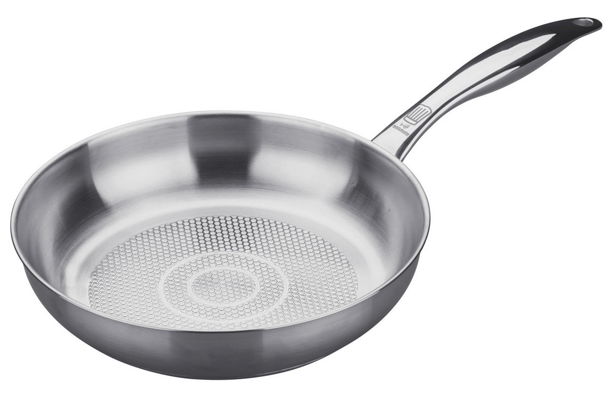 PFANNENSET 2-teilig 24 + 28 cm  - Silberfarben, Basics, Metall (24 + 28cm) - Chefkoch+Fackelmann