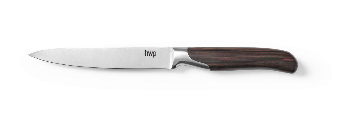 MESSERBLOCK 6-teilig  - Edelstahlfarben/Eschefarben, Basics, Holz/Metall - Homeware Profession.