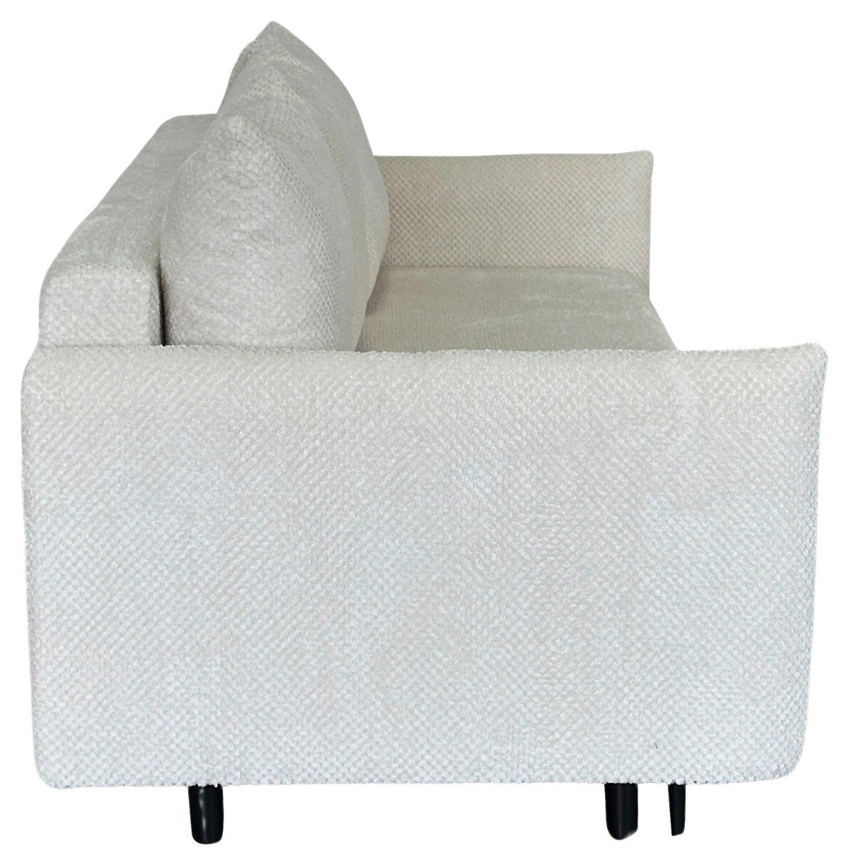 SCHLAFSOFA Webstoff Creme  - Creme/Schwarz, Design, Kunststoff/Textil (218/96/102cm) - MID.YOU