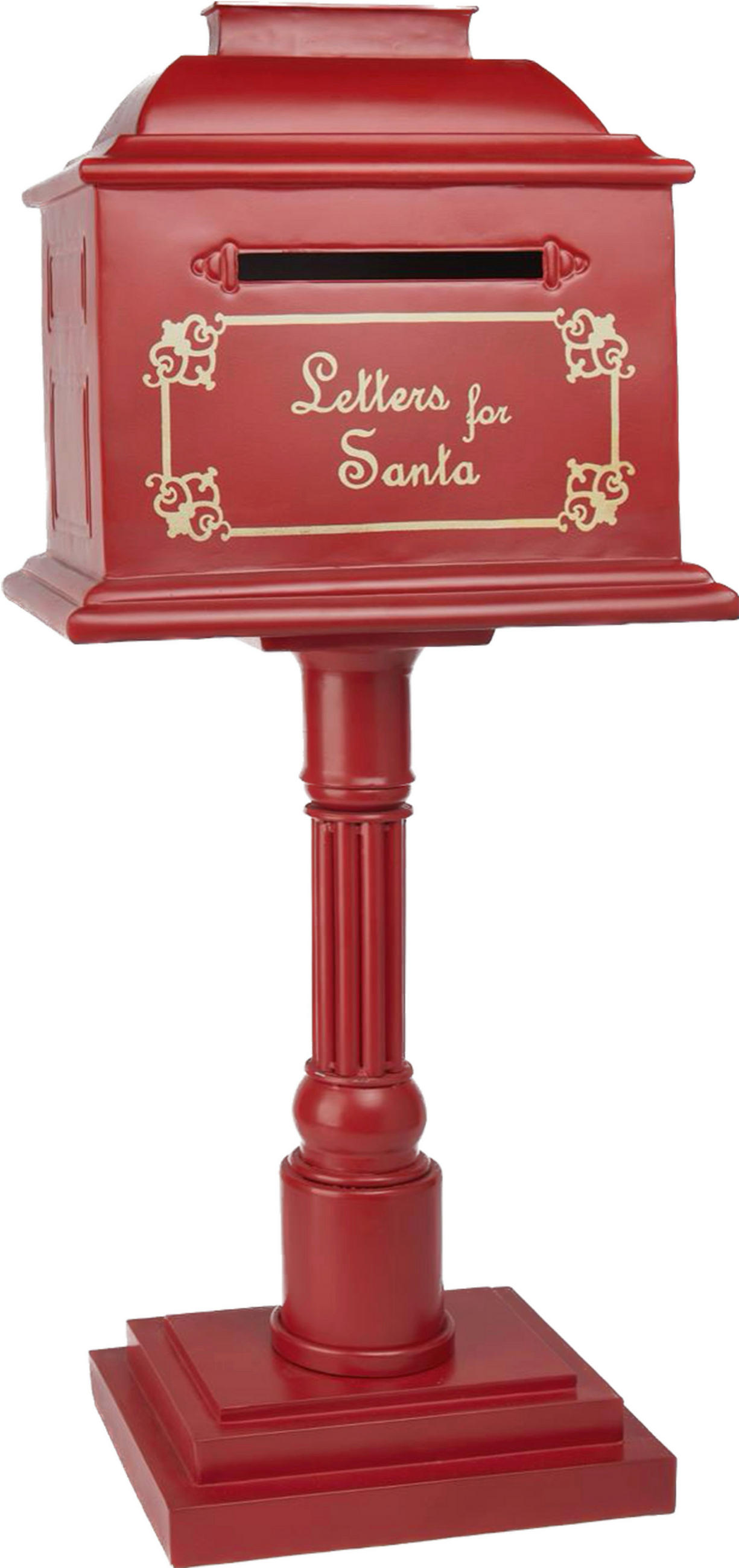 POŠTNI NABIRALNIK - zlate barve/rdeča, Trendi, kovina (34/90/23cm) - X-Mas