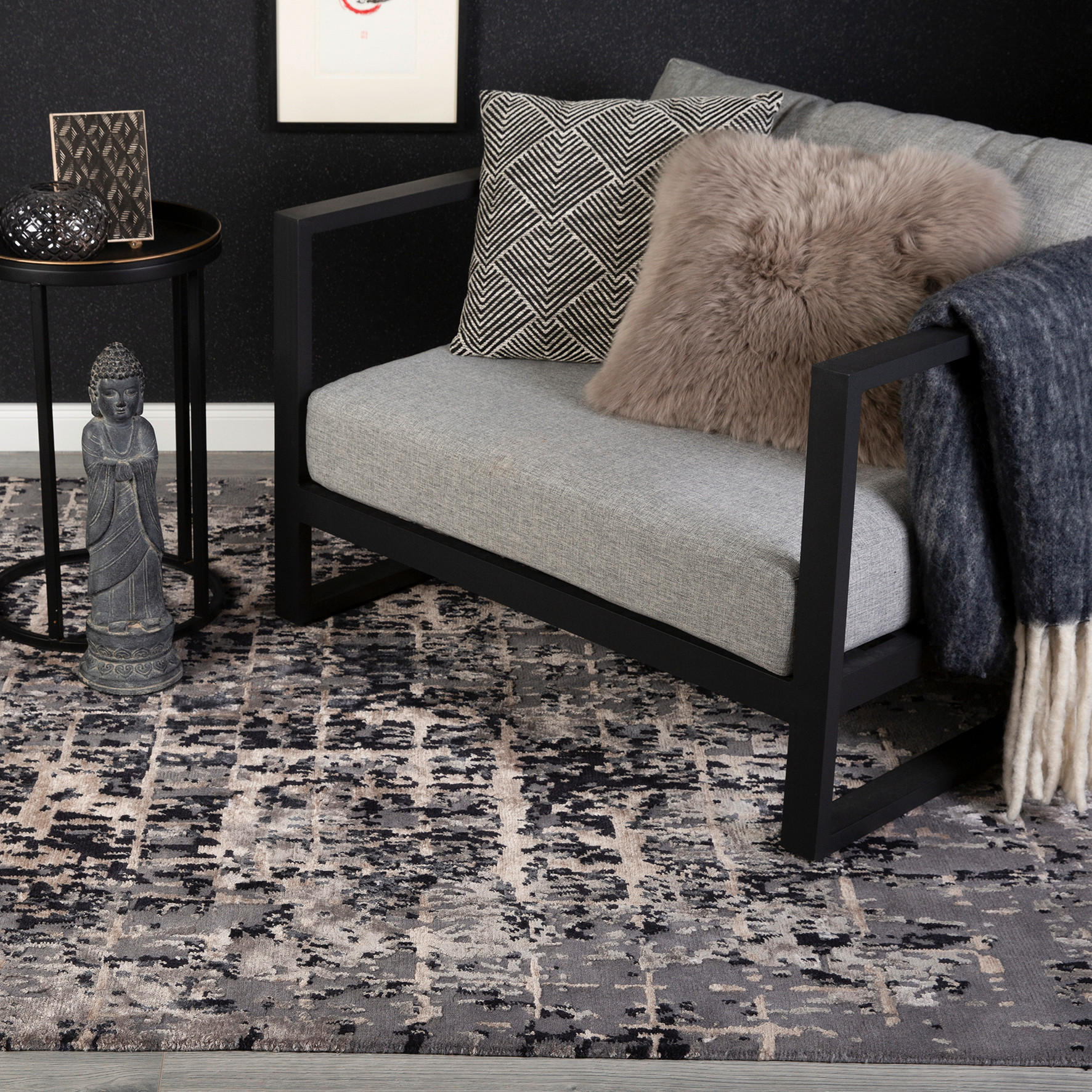 COVOR CU ȚESĂTURĂ PLATĂ  - taupe, Basics, textil (140/200cm) - Obsession