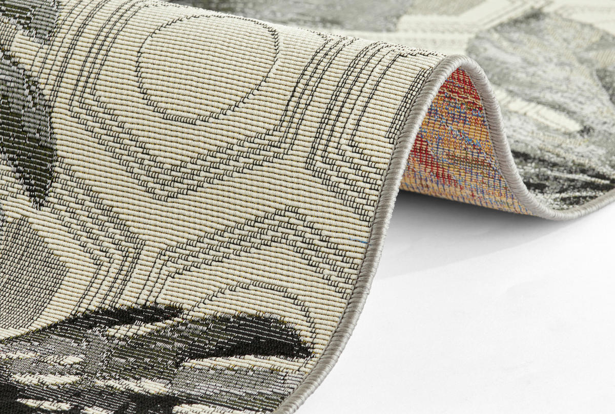 OUTDOORTEPPICH 120/180/180 cm Flair Grau, Multicolor  - Multicolor/Grau, Design, Kunststoff/Textil (120/180/180cm) - Novel