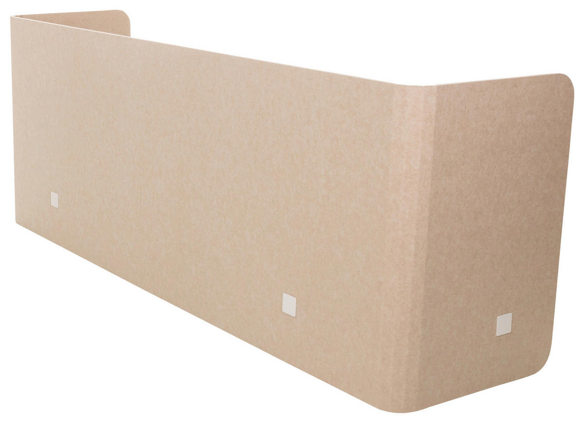 MELLANVÄGG  i metall, plast, textil  beige  - beige, Basics, metall/textil (160/40/2cm) - MID.YOU