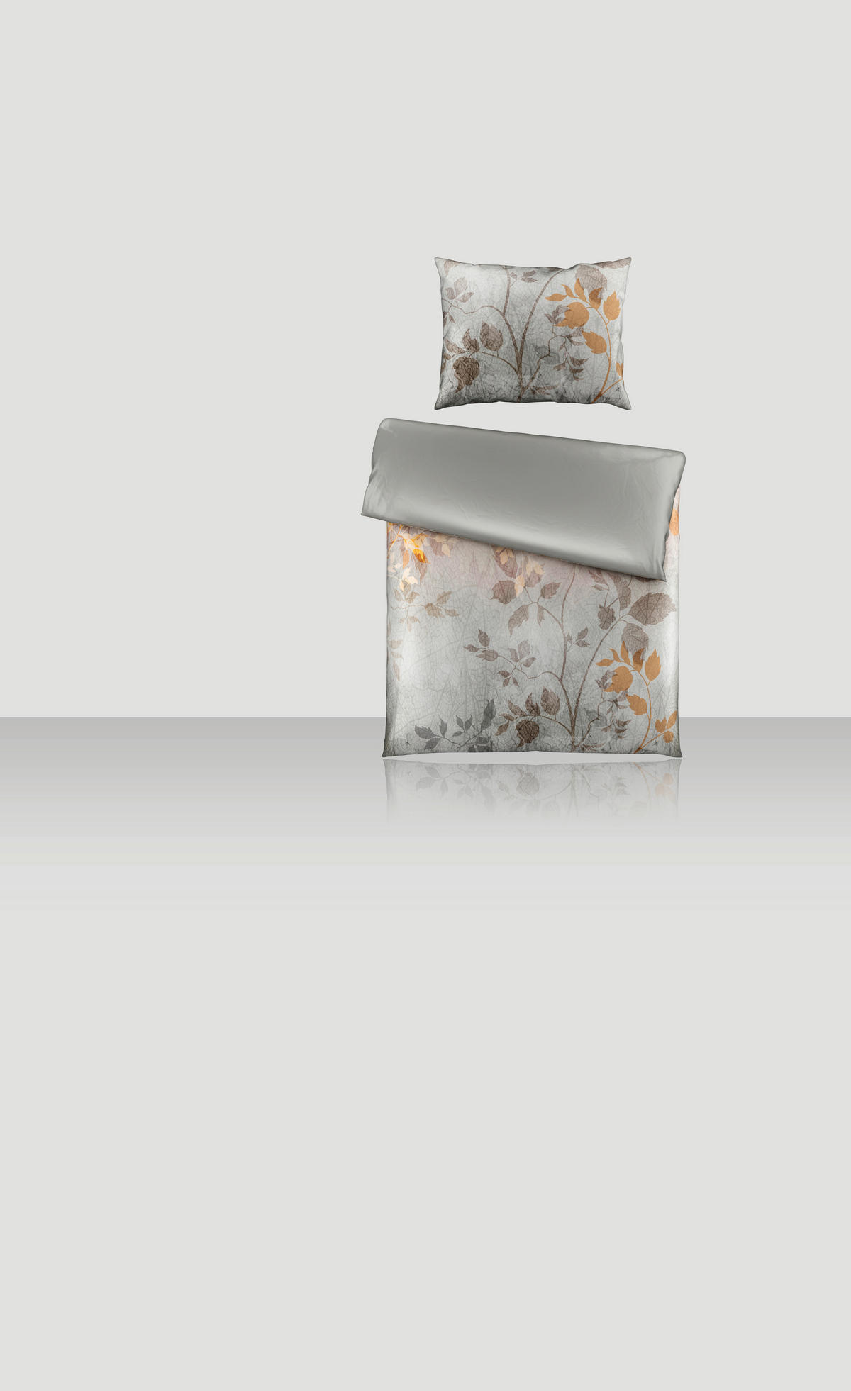 OBOJESTRANSKA POSTELJNINA ROSALIE 140/200 cm saten zlate barve  - zlate barve, Design, tekstil (140/200cm) - Novel