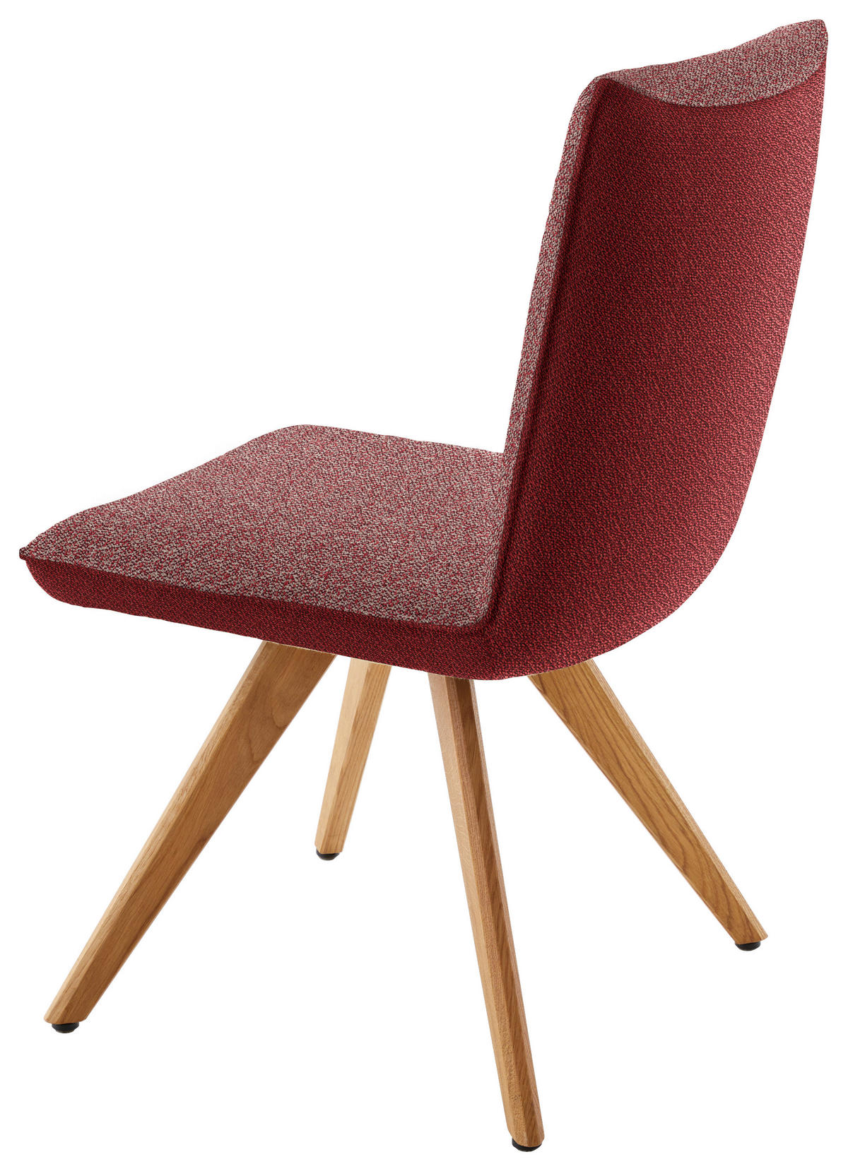 STUHL  in Flachgewebe  - Eichefarben/Rot, Design, Holz/Textil (48/91/63cm) - Koinor