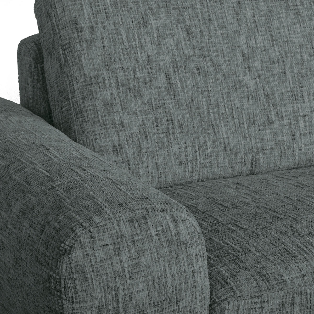 ECKSOFA SPRING Anthrazit Webstoff Zierkissen  - Anthrazit/Schwarz, Design, Textil/Metall (273/250cm) - Livetastic