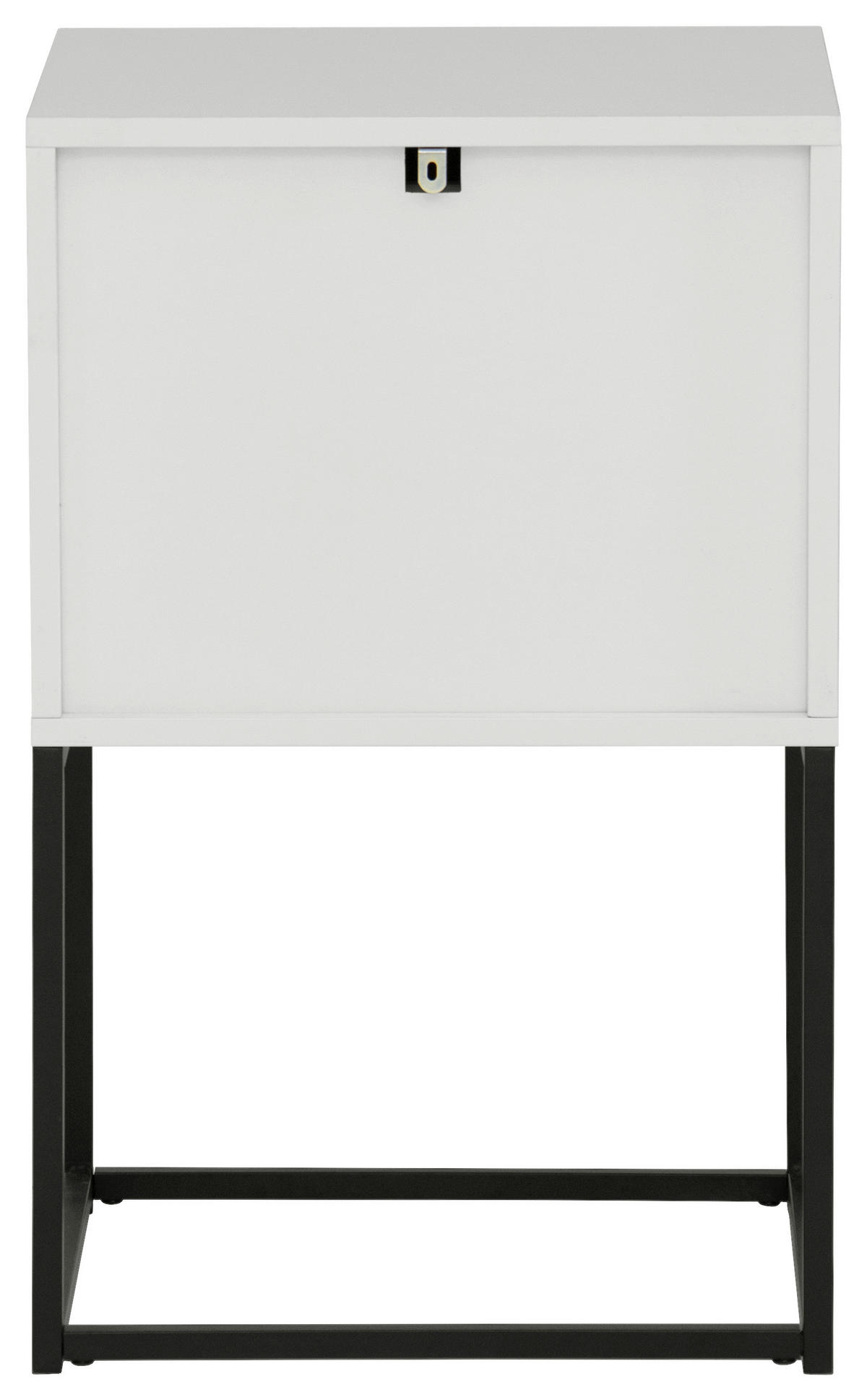 NACHTSCHRANK 42,5/67/38,5 cm  - Schwarz/Weiß, KONVENTIONELL, Holzwerkstoff/Metall (42,5/67/38,5cm) - Boxxx
