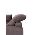 ECKSOFA Dunkelbraun Chenille  - Dunkelbraun/Schwarz, KONVENTIONELL, Textil/Metall (185/240cm) - Carryhome