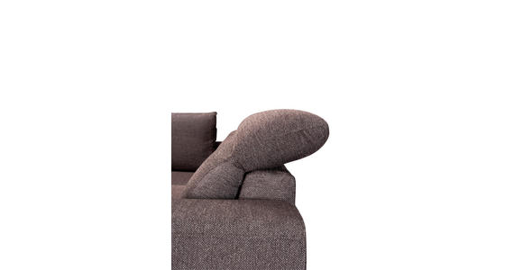 ECKSOFA Dunkelbraun Chenille  - Dunkelbraun/Schwarz, KONVENTIONELL, Textil/Metall (185/240cm) - Carryhome