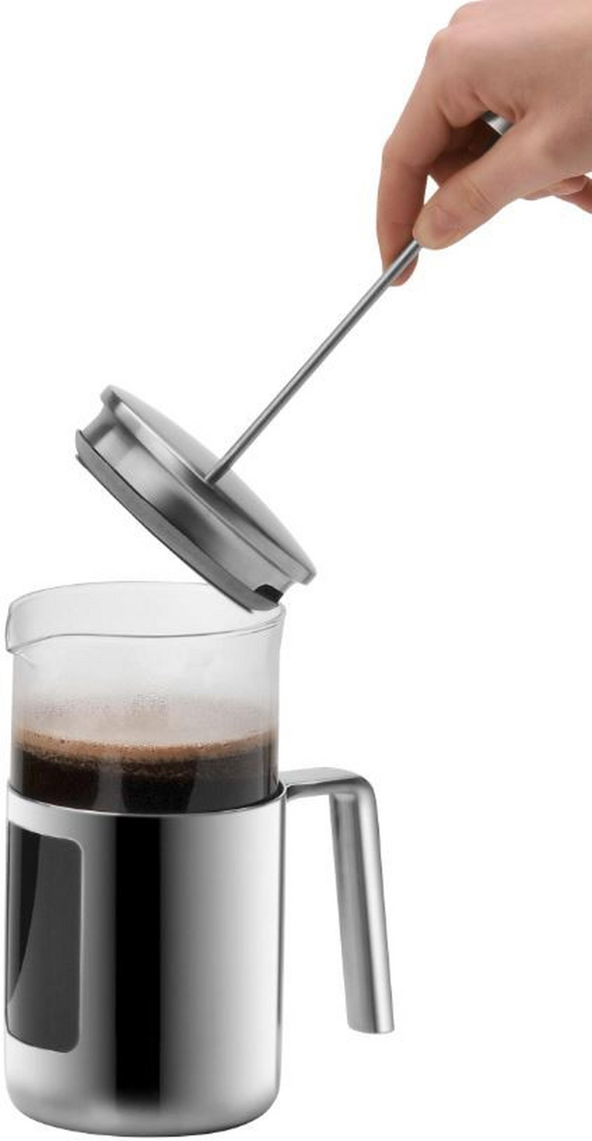 KAFFEEBEREITER  - Edelstahlfarben/Transparent, Basics, Glas/Metall (9,6/18cm) - WMF