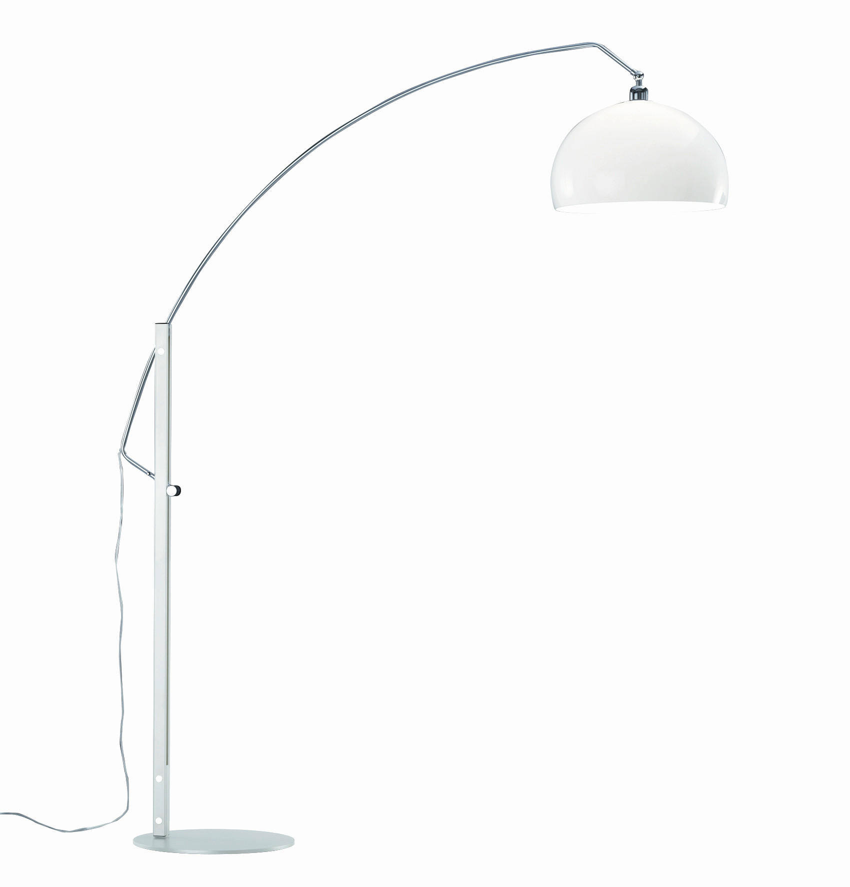 BOGENLEUCHTE 170/40/190 cm    - Chromfarben/Weiß, Design, Kunststoff/Metall (170/40/190cm) - Helestra