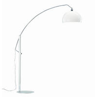 BOGENLEUCHTE Doro 170/40/190 cm  - Chromfarben/Weiß, Design, Kunststoff/Metall (170/40/190cm) - Helestra