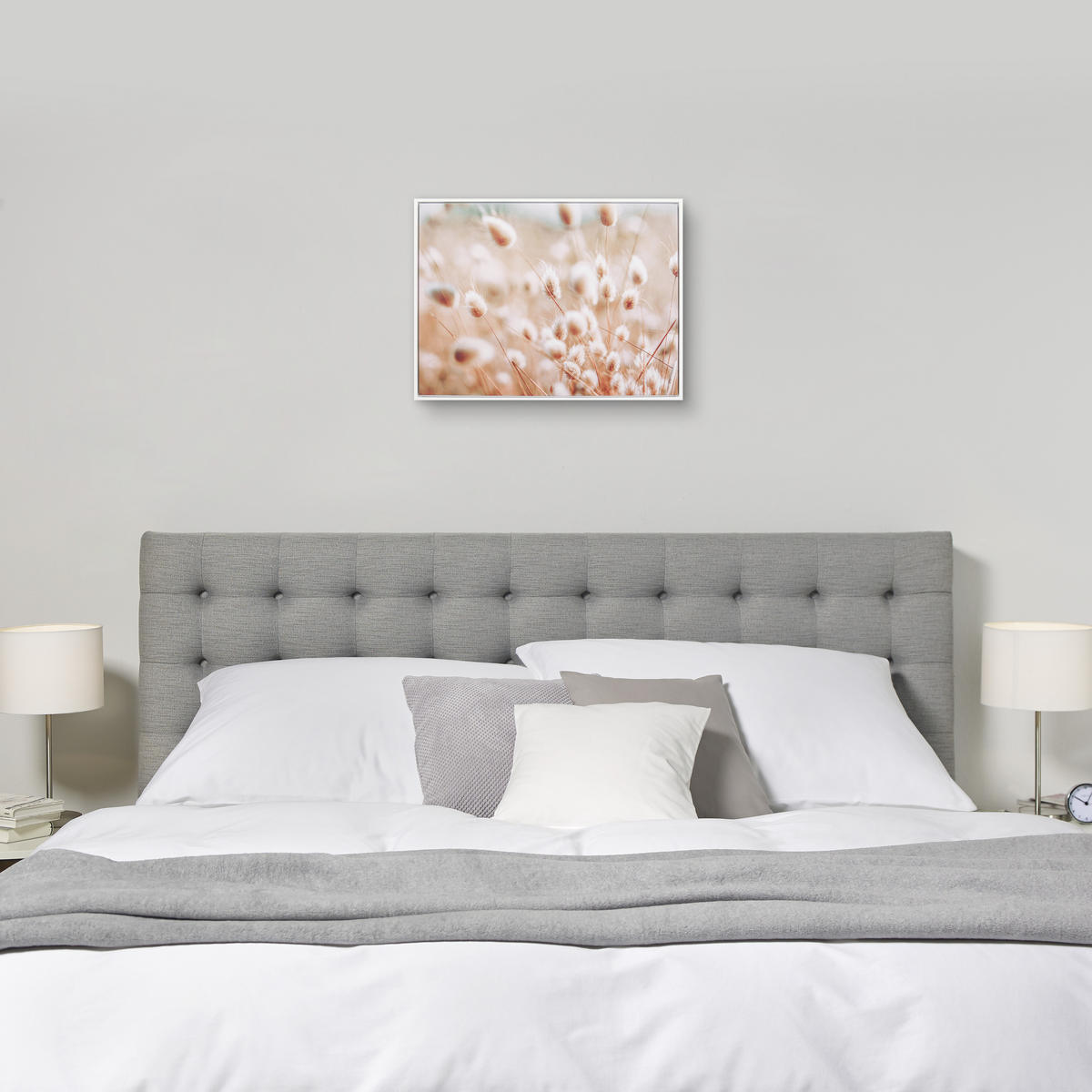 TIŠTĚNÉ OBRAZY NA PLÁTNĚ, krajina a příroda, 60/45 cm  - bílá/hnědá, Natur, kompozitní dřevo/textil (60/45cm) - Monee