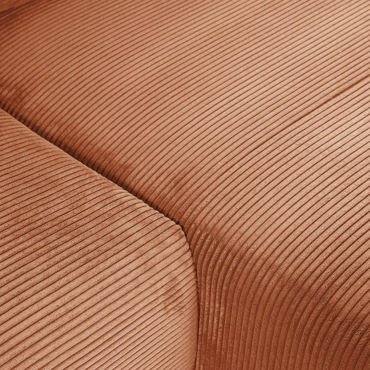ECKSOFA in Cord Rostfarben  - Rostfarben/Schwarz, Konventionell, Kunststoff/Textil (266/180cm) - MID.YOU