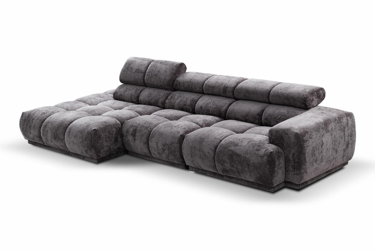 SOFFA i textil antracit  - svart/antracit, Design, textil/plast (320/86/150cm) - Carryhome