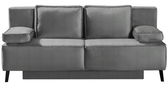 SCHLAFSOFA Percy in Hellgrau  - Hellgrau/Schwarz, KONVENTIONELL, Textil/Metall (197/91/88cm) - Novel