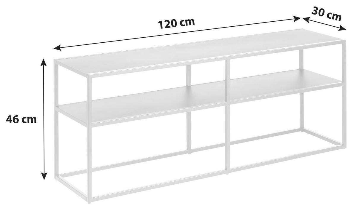 TV-ELEMENT - Schwarz, Trend, Metall (120/46/30cm) - MID.YOU
