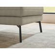 ECKSOFA  in Flachgewebe Sandfarben  255-365/175-224 cm  - Sandfarben/Schwarz, Design, Textil/Metall (255-365/175-224cm) - Dieter Knoll
