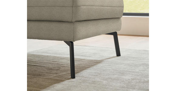 ECKSOFA  in Flachgewebe Sandfarben  255-365/175-224 cm  - Sandfarben/Schwarz, Design, Textil/Metall (255-365/175-224cm) - Dieter Knoll