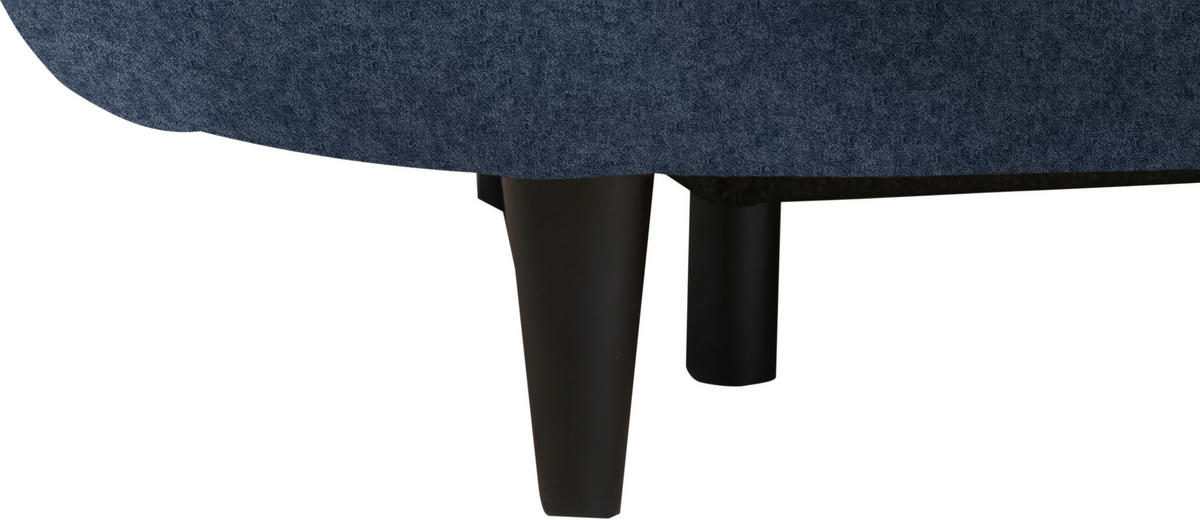 SCHLAFSOFA in Velours Dunkelblau  - Schwarz/Dunkelblau, Design, Holz/Textil (213/89/105cm) - Novel