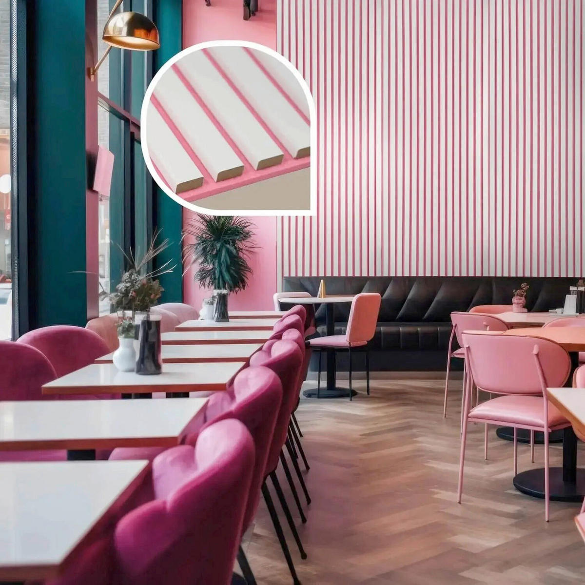 AKUSTIKPANEEL 60/240/2,1 cm  - Pink, Basics, Holzwerkstoff (60/240/2,1cm)