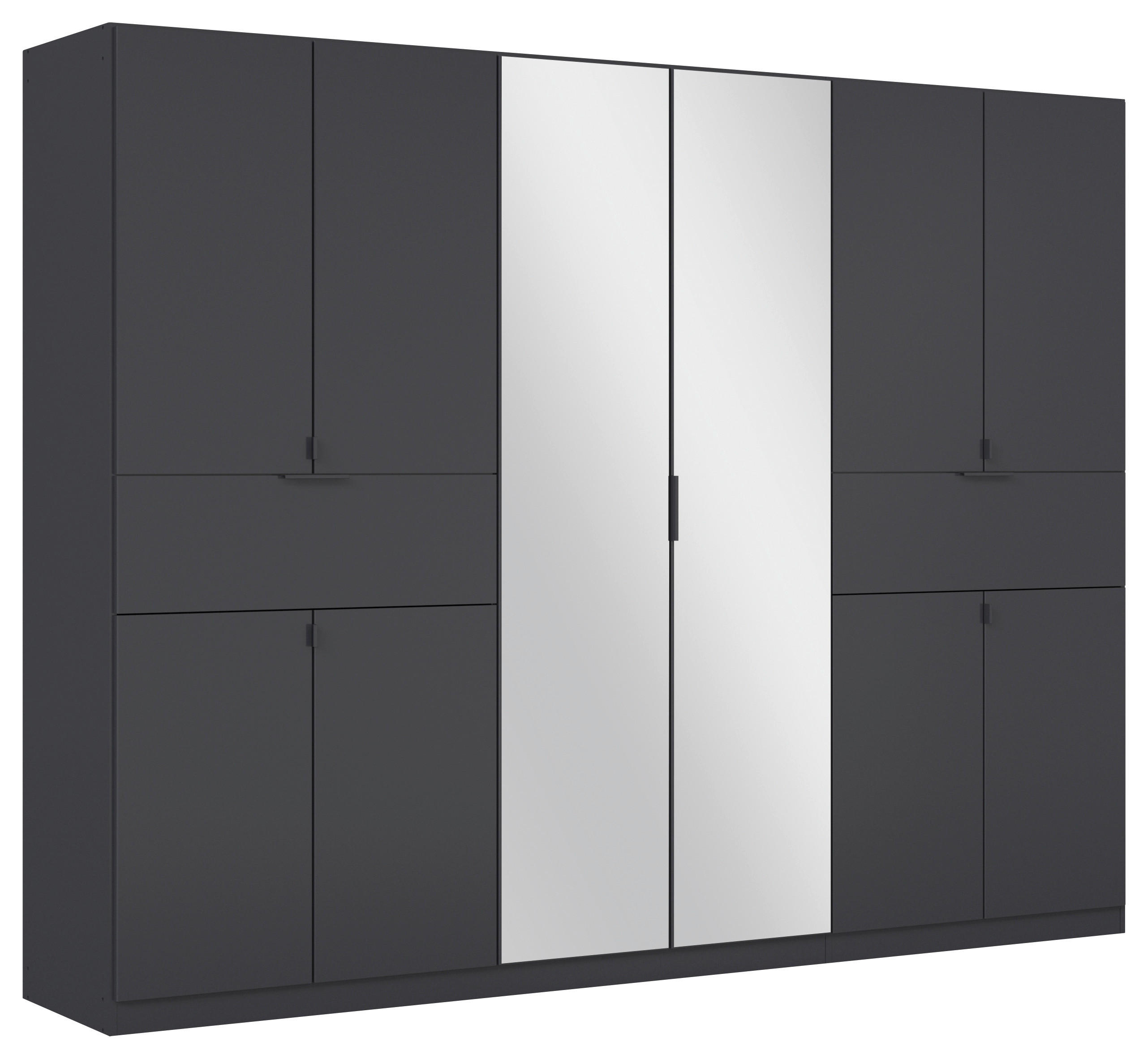 Dulap Cu Uși Rotative, 271/210/54 cm, argintiu, gri închis