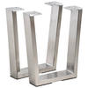 BANKGESTELL 30/40/7,5 cm  in  - Edelstahlfarben, Natur, Metall (30/40/7,5cm) - Valdera