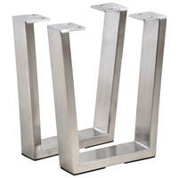 BANKGESTELL 30/40/7,5 cm  in  - Edelstahlfarben, Natur, Metall (30/40/7,5cm) - Valdera