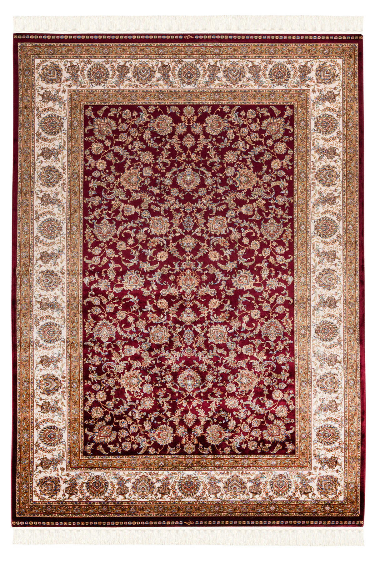 TKANÝ KOBEREC, 160/230 cm, krémová, červená, svetlohnedá - svetlohnedá/krémová, Design, textil (160/230cm)