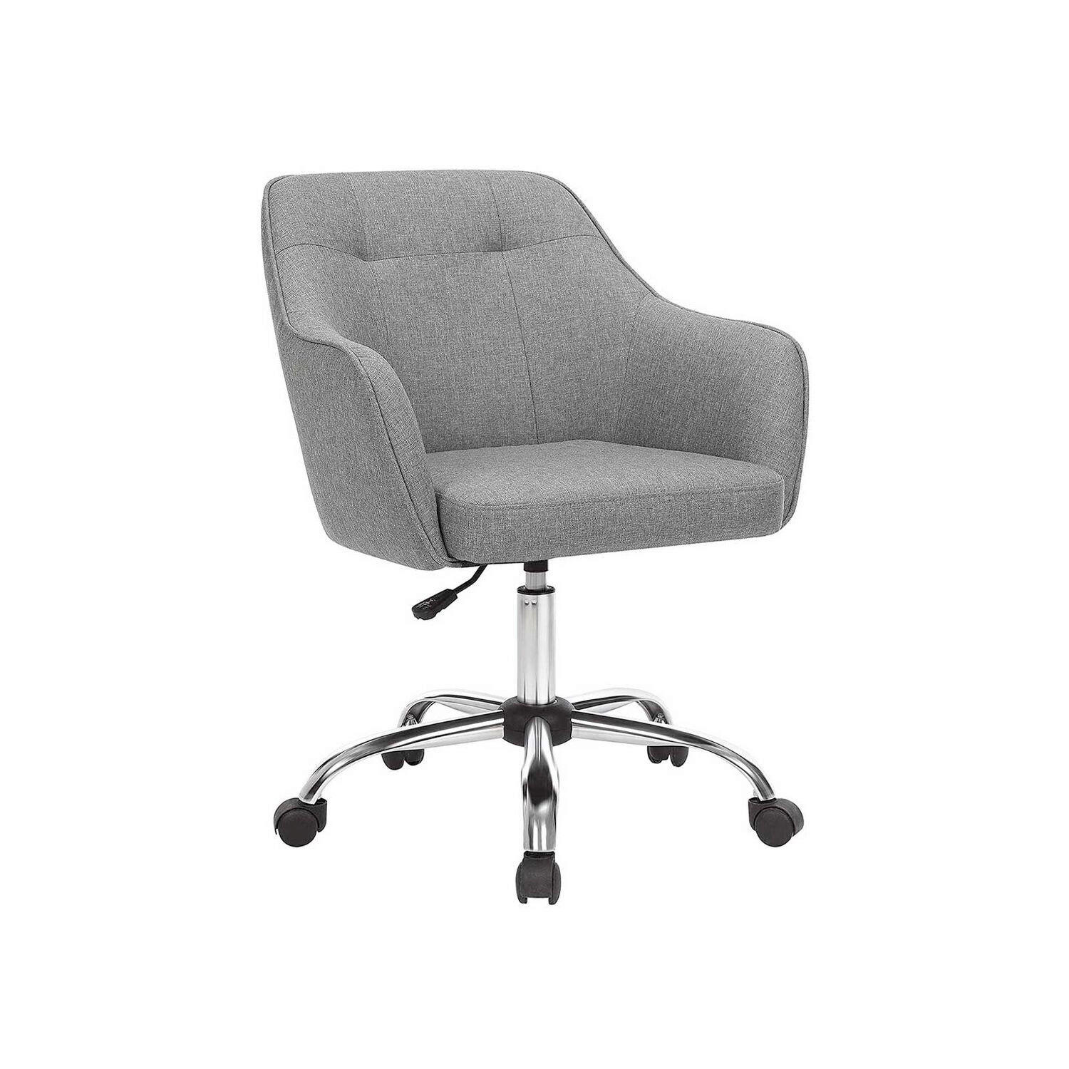 OTOČNÁ STOLIČKA, plochá tkanina, sivá, strieborná - sivá/strieborná, Basics, kov/textil (65/93/69cm) - Boxxx