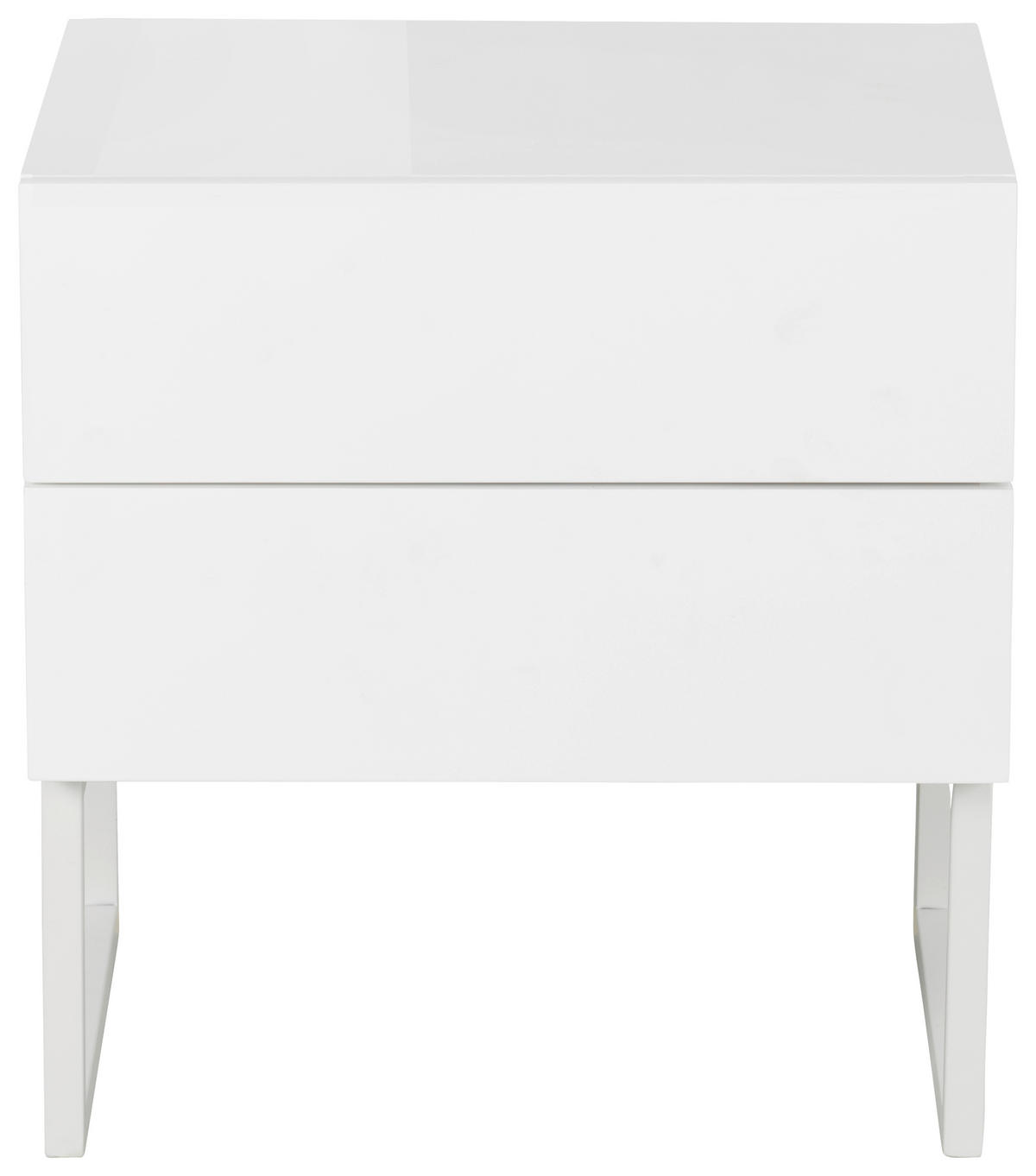 NOČNÝ STOLÍK, biela, 48/50/40 cm - biela, Modern, kov/kompozitné drevo (48/50/40cm) - Livetastic