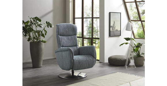 RELAXSESSEL in Textil Grau - Chromfarben/Grau, Design, Textil/Metall (71/110/83cm) - Dieter Knoll