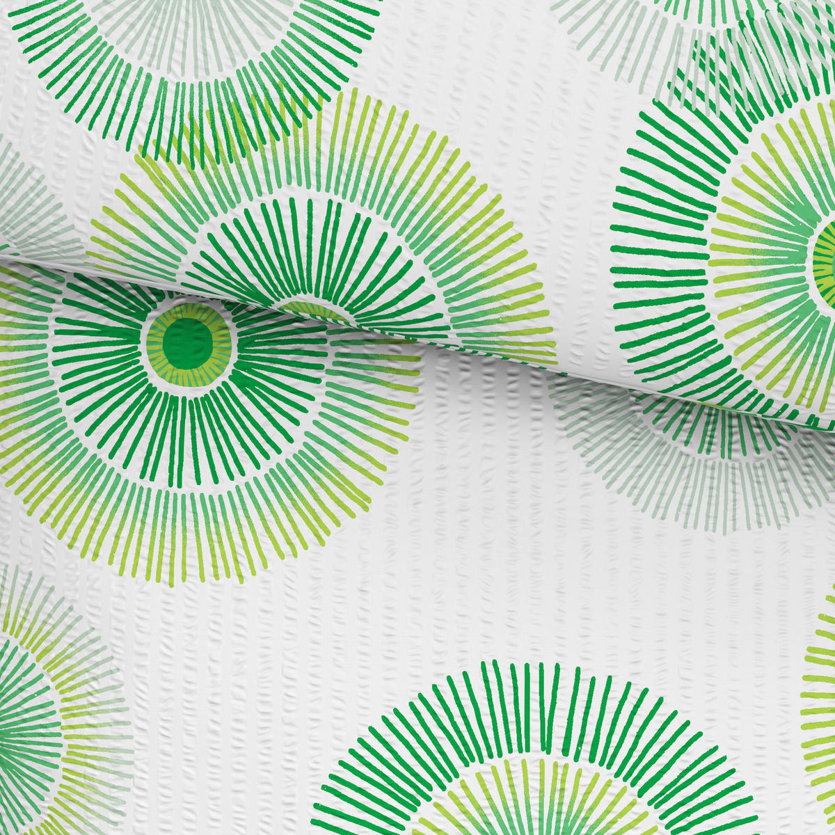 POSTELJINA MELLI 140/200 cm krep zelena, bela  - zelena/bela, Konvencionalno, tekstil (140/200cm) - Esposa