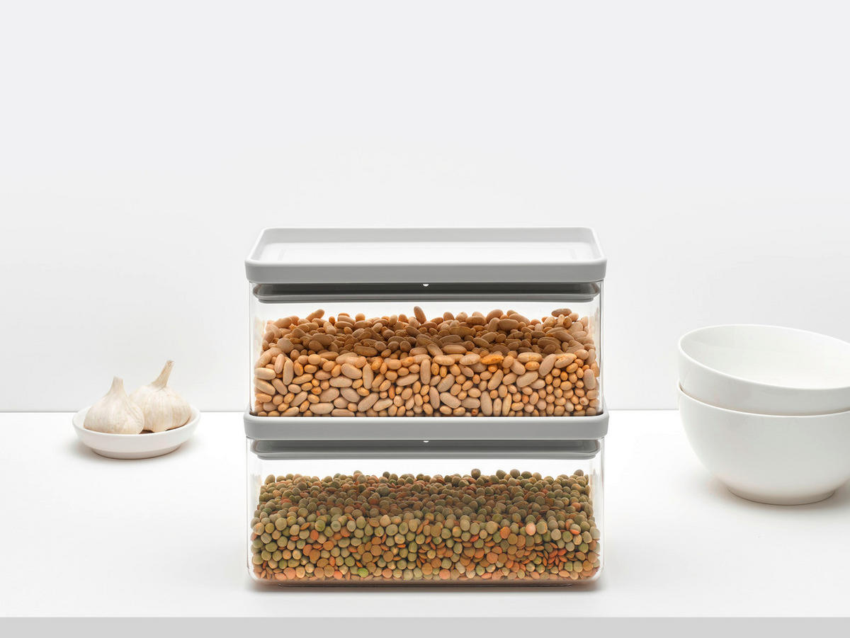 POSODA ZA SHRANJEVANJE  Tasty+  22,1/10,6/11,1 cm           - temno siva, Basics, umetna masa (22,1/10,6/11,1cm) - Brabantia