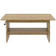 COUCHTISCH 110-140/65/51,5-61,5 cm rechteckig Eichefarben  - Eichefarben, KONVENTIONELL, Holzwerkstoff (110-140/65/51,5-61,5cm) - Xora