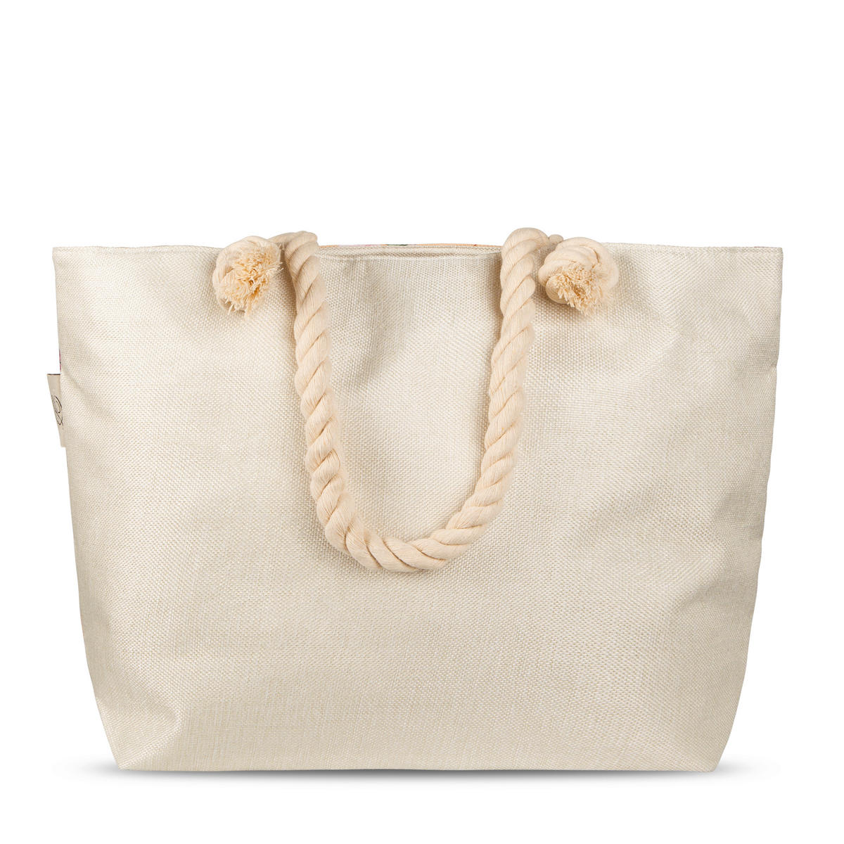 STRANDTASCHE - Gelb/Goldfarben, KONVENTIONELL, Textil (43/60cm)