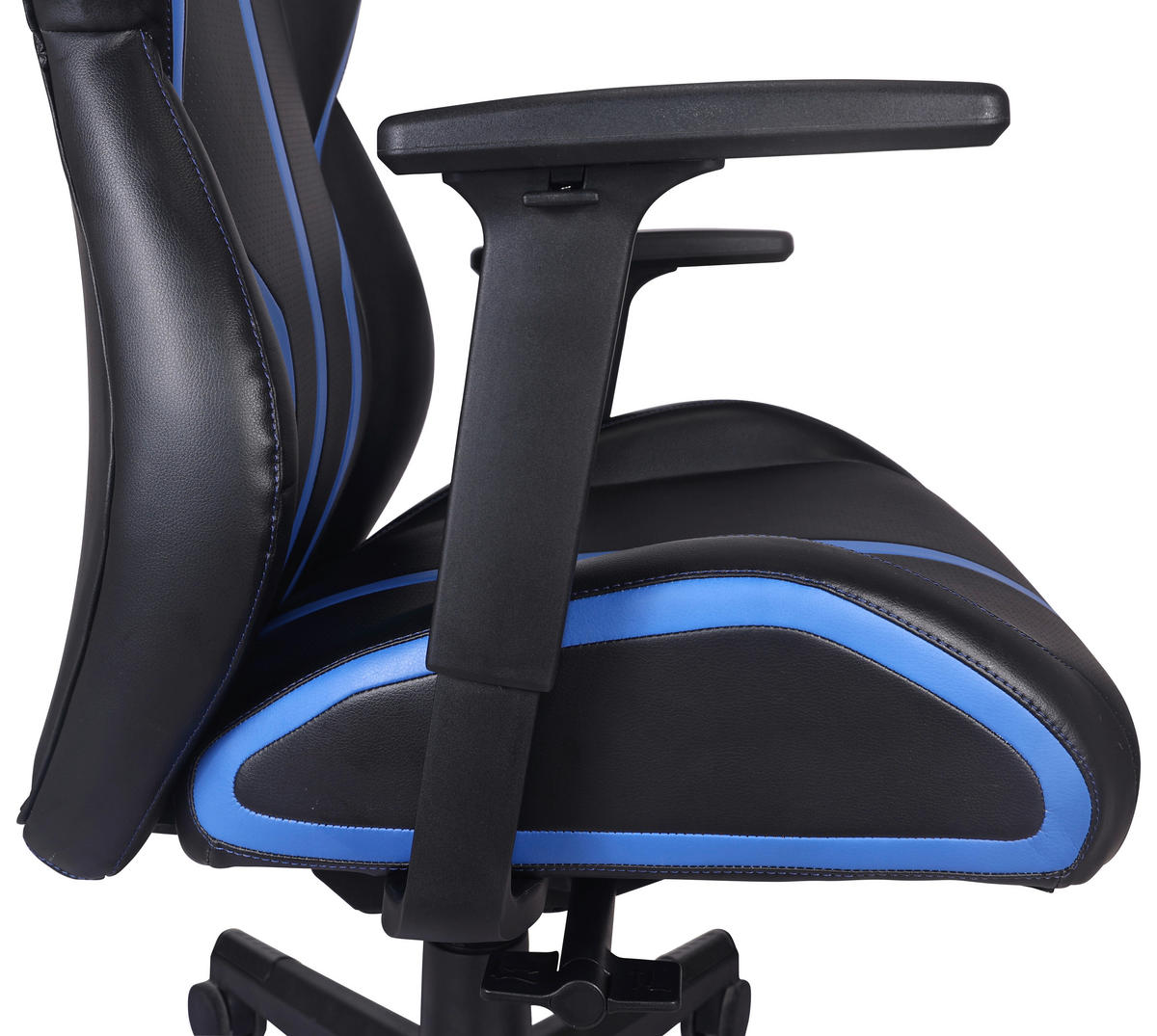 GAMINGSTUHL Blau, Schwarz Metall, Kunststoff, Textil   - Blau/Schwarz, Design, Kunststoff/Textil (69/117-125/60cm) - BX Gaming