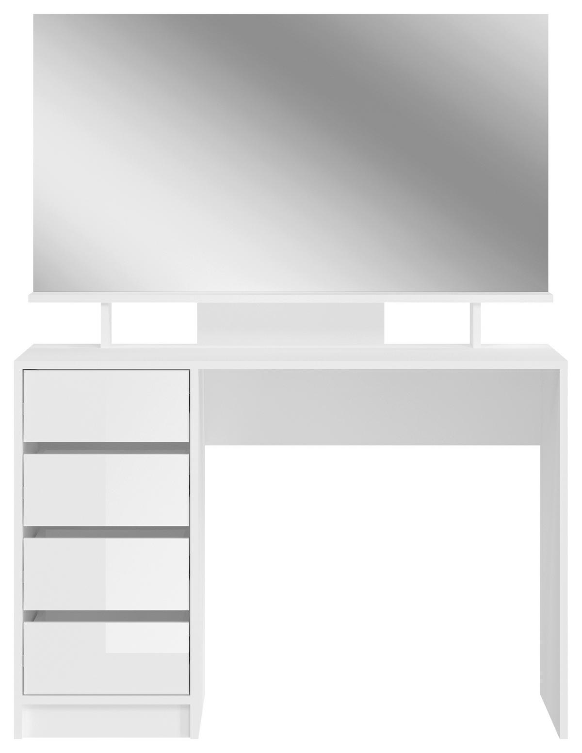 KOZMETIČNA MIZA steklo, leseni material  - Design, steklo/leseni material (110/145/48cm) - MID.YOU