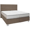 BOXSPRINGBETT 180/200 cm  in Greige  - Greige/Alufarben, KONVENTIONELL, Holzwerkstoff/Textil (180/200cm) - Dieter Knoll