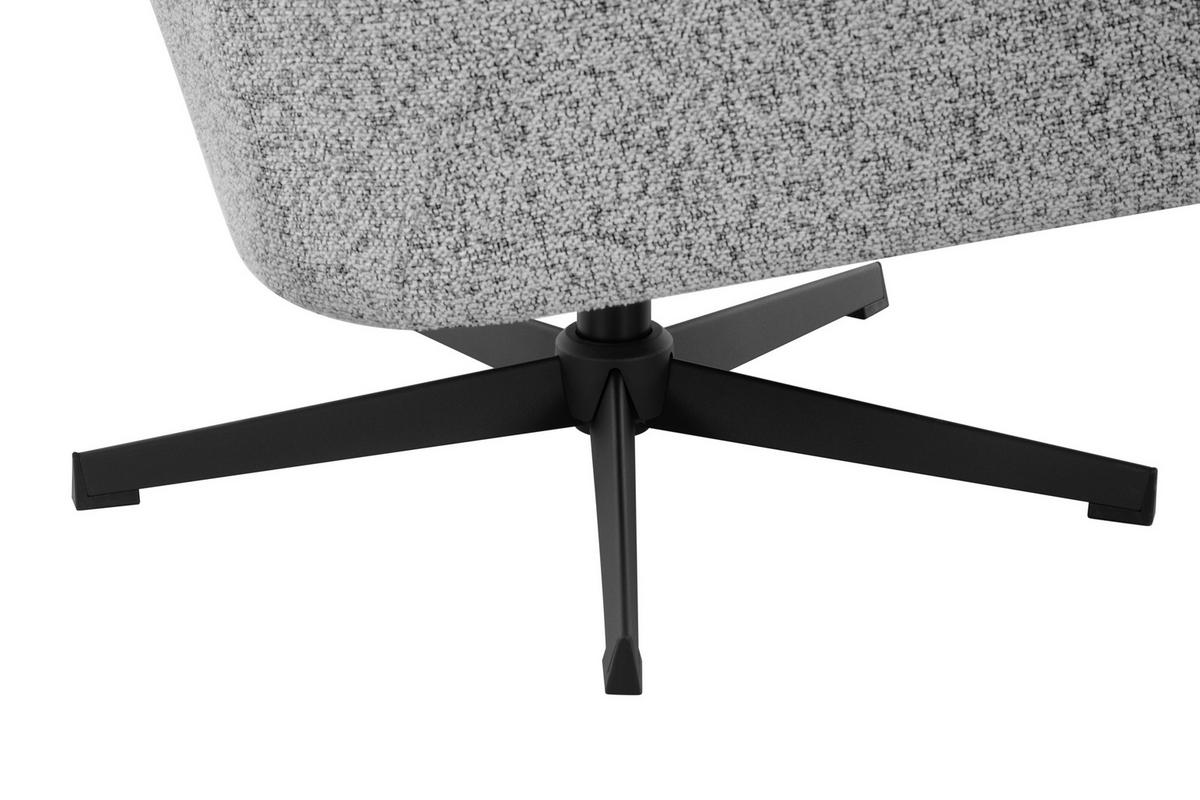 RELAXSESSELSET Mikrofaser Relaxfunktion    - Greige/Schwarz, Design, Textil/Metall (76/110/85.5cm) - Welnova