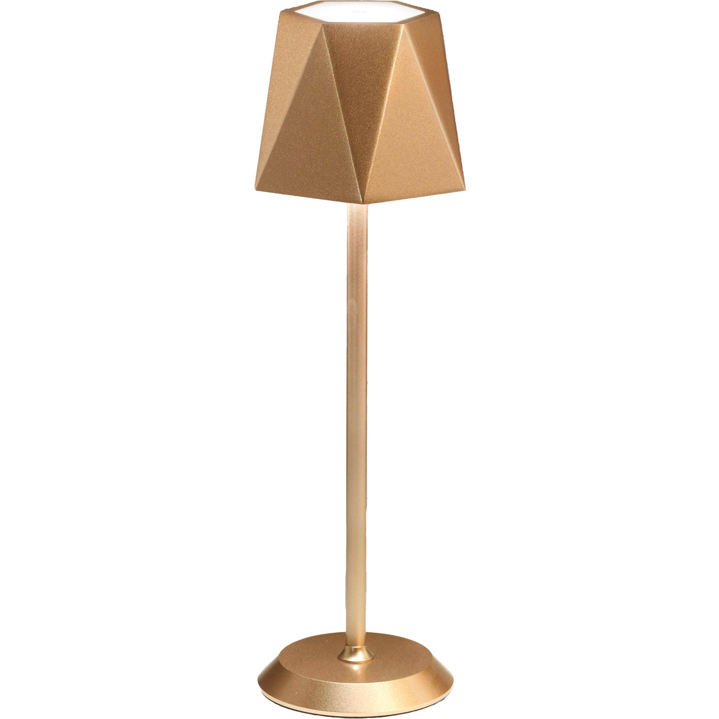 AKKU-TISCHLEUCHTE Katy 13/38 cm   - Goldfarben, Basics, Metall (13/38cm) - Fabas Luce