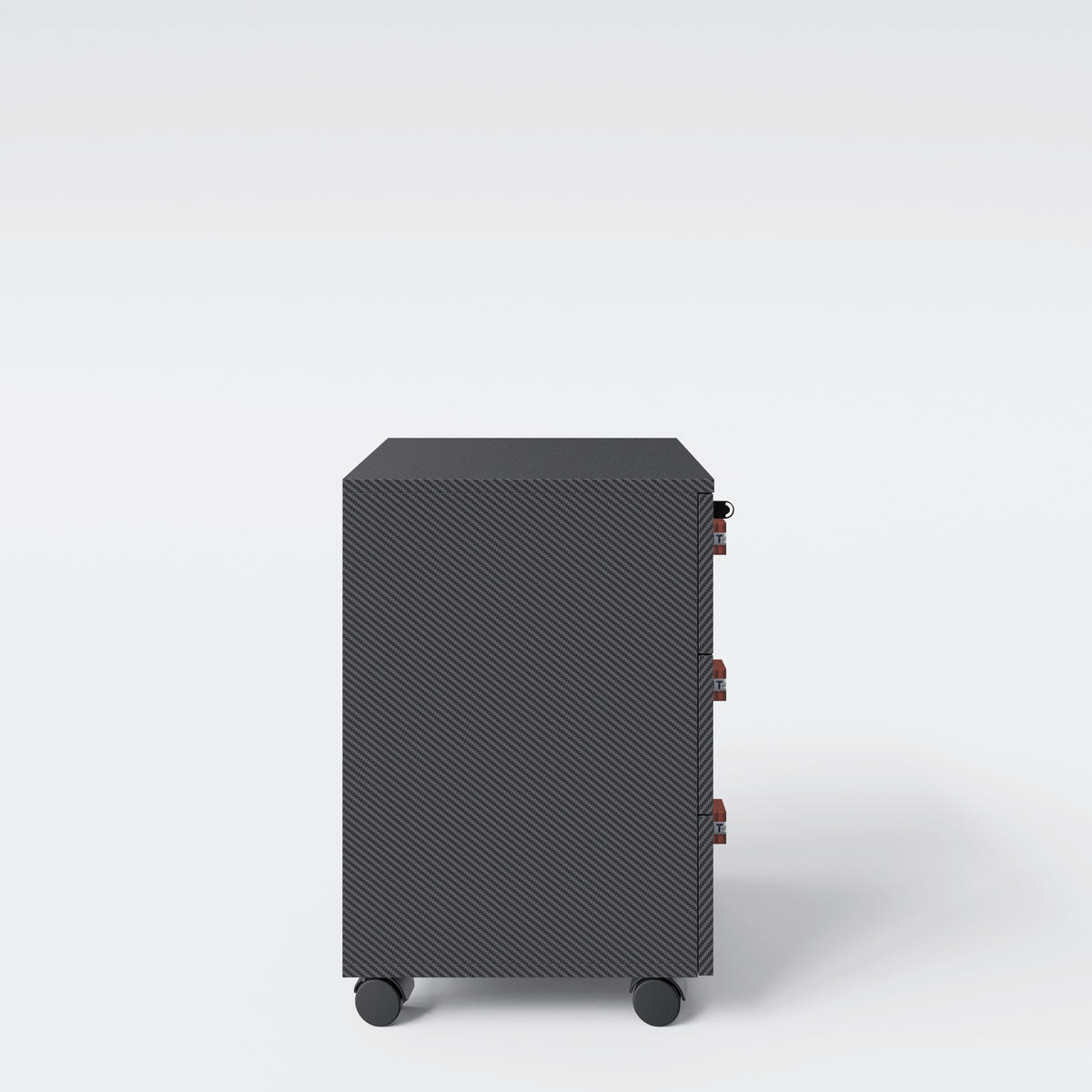 ROLLCONTAINER Schwarz  - Rot/Schwarz, MODERN, Holz/Holzwerkstoff (40/58/51cm) - Minecraft