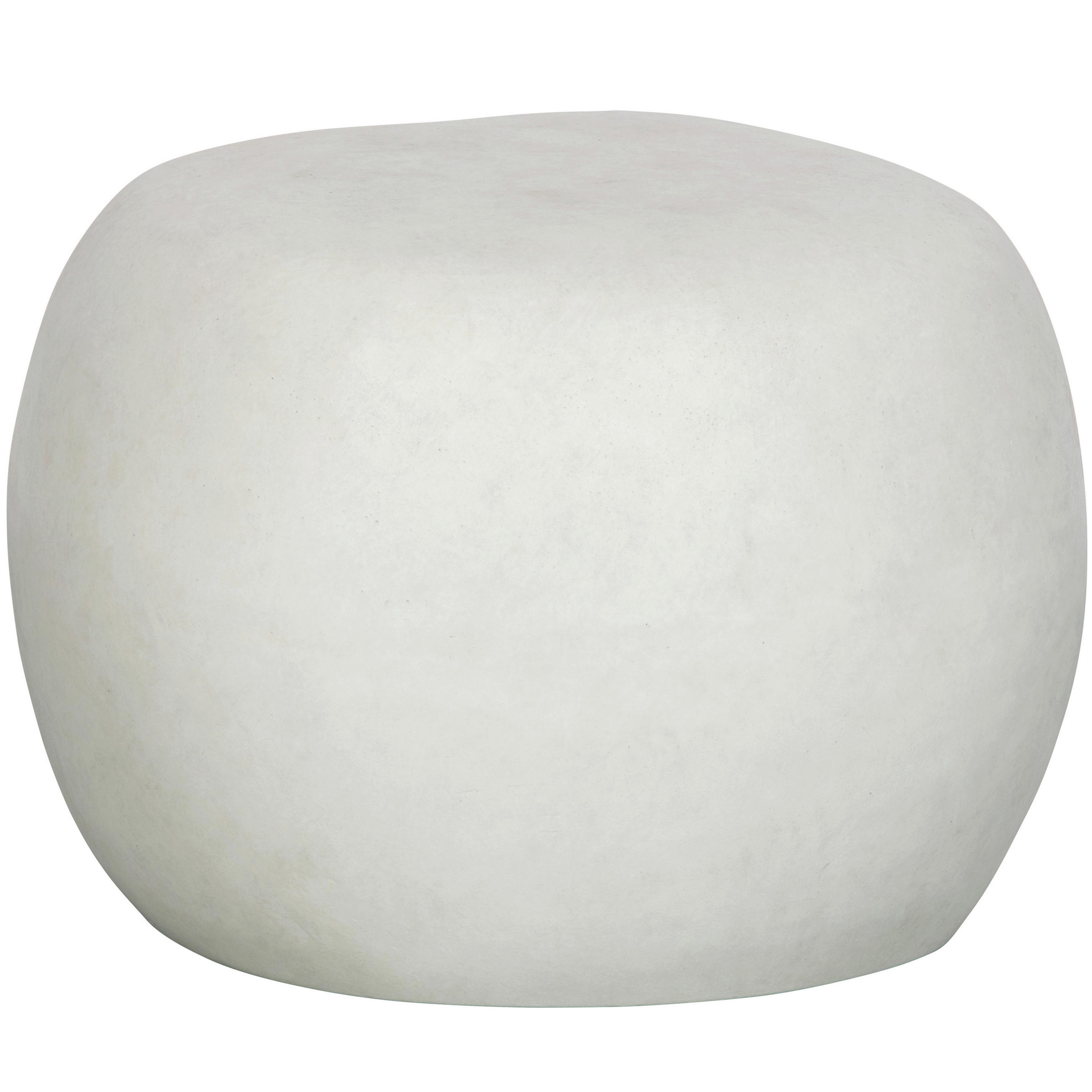 COUCHTISCH Pebble Glasfaser 50/50/35 cm organisch Weiß  - Weiß, Design, Glas/Keramik (50/50/35cm) - Livetastic