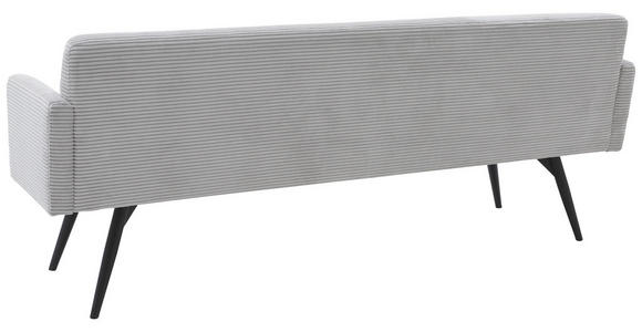 SITZBANK 216/86/68 cm Cord Hellgrau Metall - Hellgrau/Schwarz, Design, Textil/Metall (216/86/68cm) - Dieter Knoll