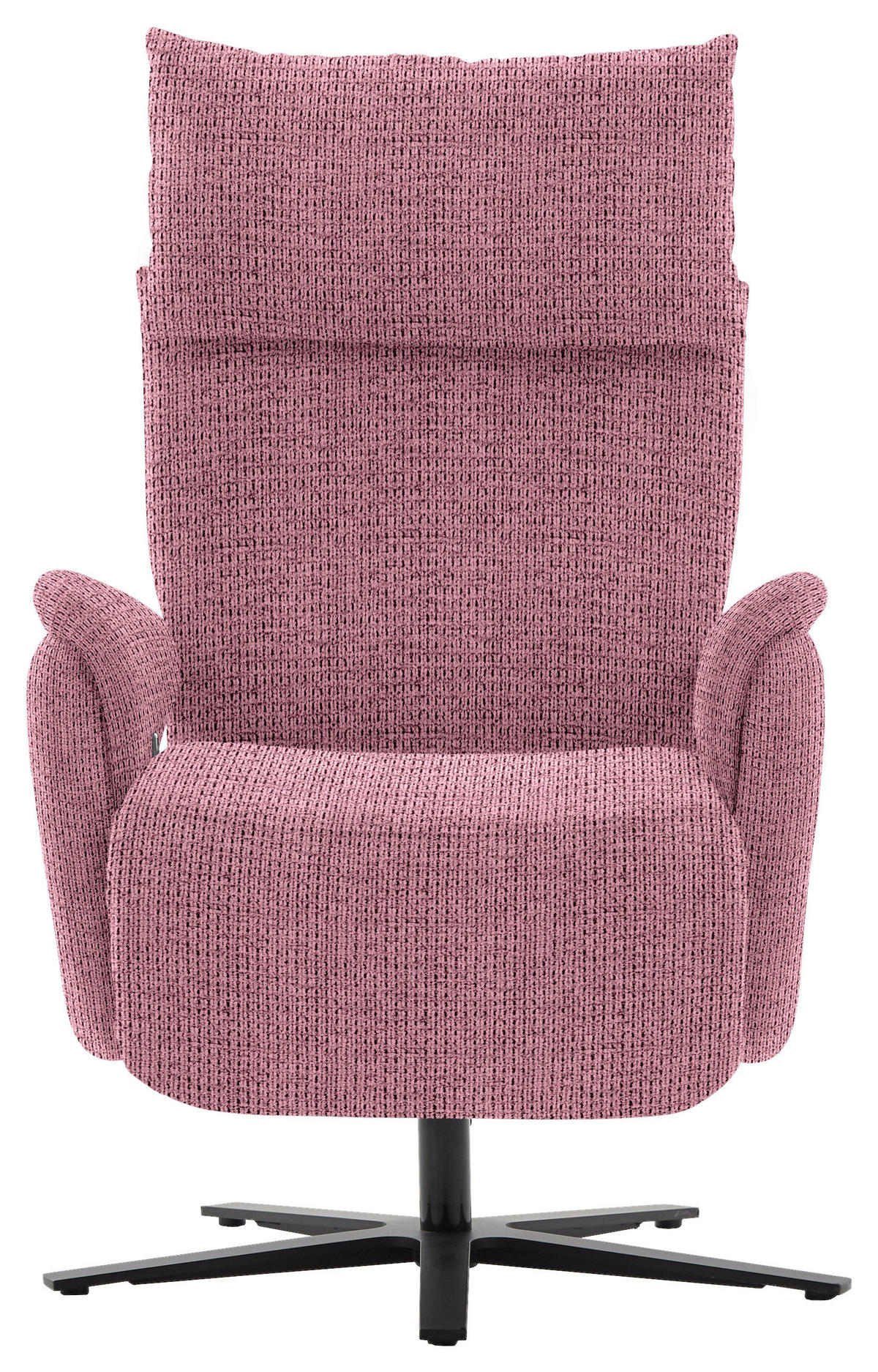 FERNSEHSESSEL in Struktur Flieder  - Flieder/Schwarz, Modern, Textil/Metall (73/113-117/85cm) - Cantus