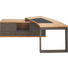 SCHREIBTISCHKOMBINATION - Sandfarben/Eichefarben, Design, Holz/Holzwerkstoff (200/180/75cm) - Invivus SCHREIBTISCHKOMBINATION - Sandfarben/Eichefarben, Design, Holz/Holzwerkstoff (200/180/75cm) - Invivus